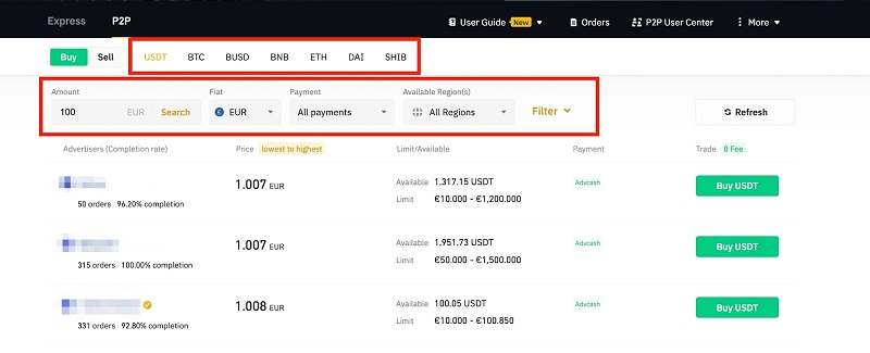 hướng dẫn cách mua coin trên binance