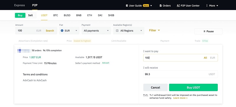 hướng dẫn cách mua coin trên binance