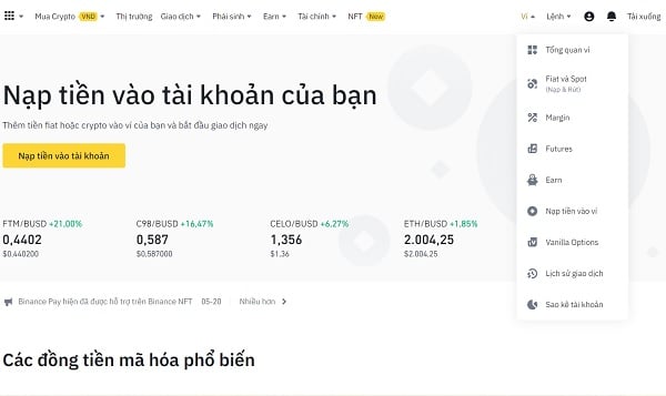  hướng dẫn cách nạp tiền vào binance dễ hiểu nhất 2024