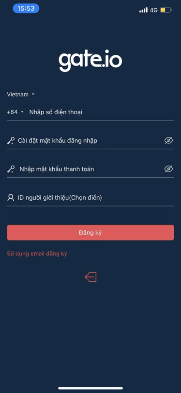 cách đăng ký sàn gate.io trên điện thoại