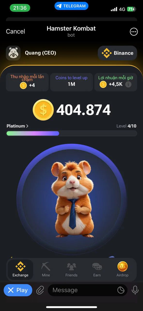 hướng dẫn cách săn airdrop hamster kombat dễ hiểu nhất 2024