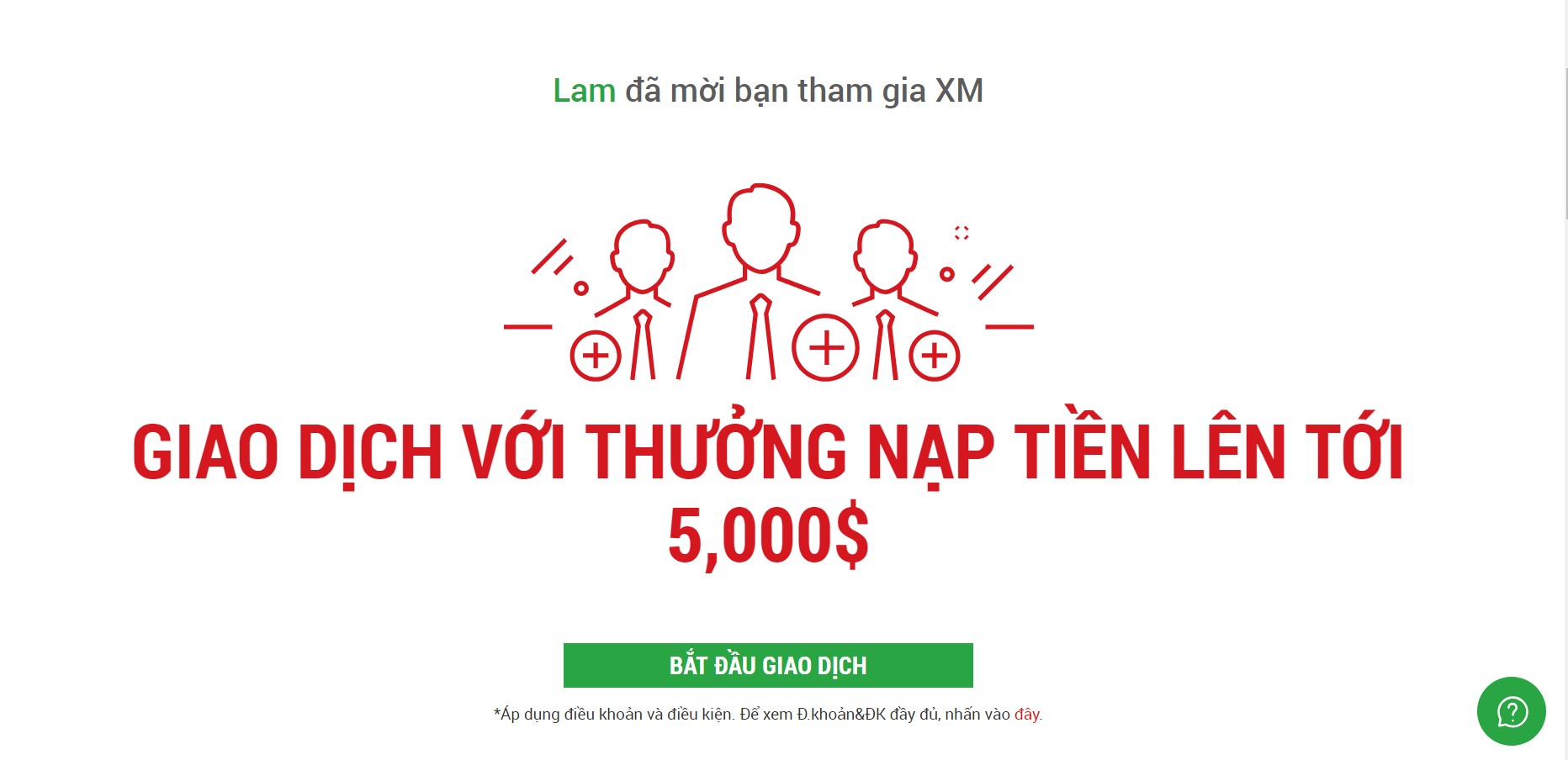 mở tài khoản nhận ngay 80$