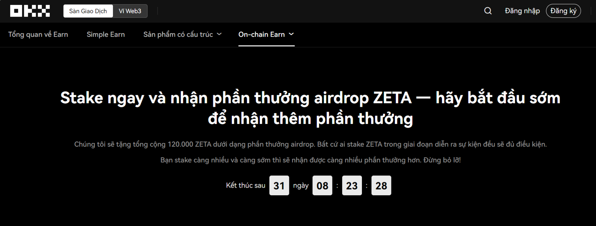 Hướng Dẫn Cách Tham Gia Zeta Airdrop Trên Okx Stake Zeta