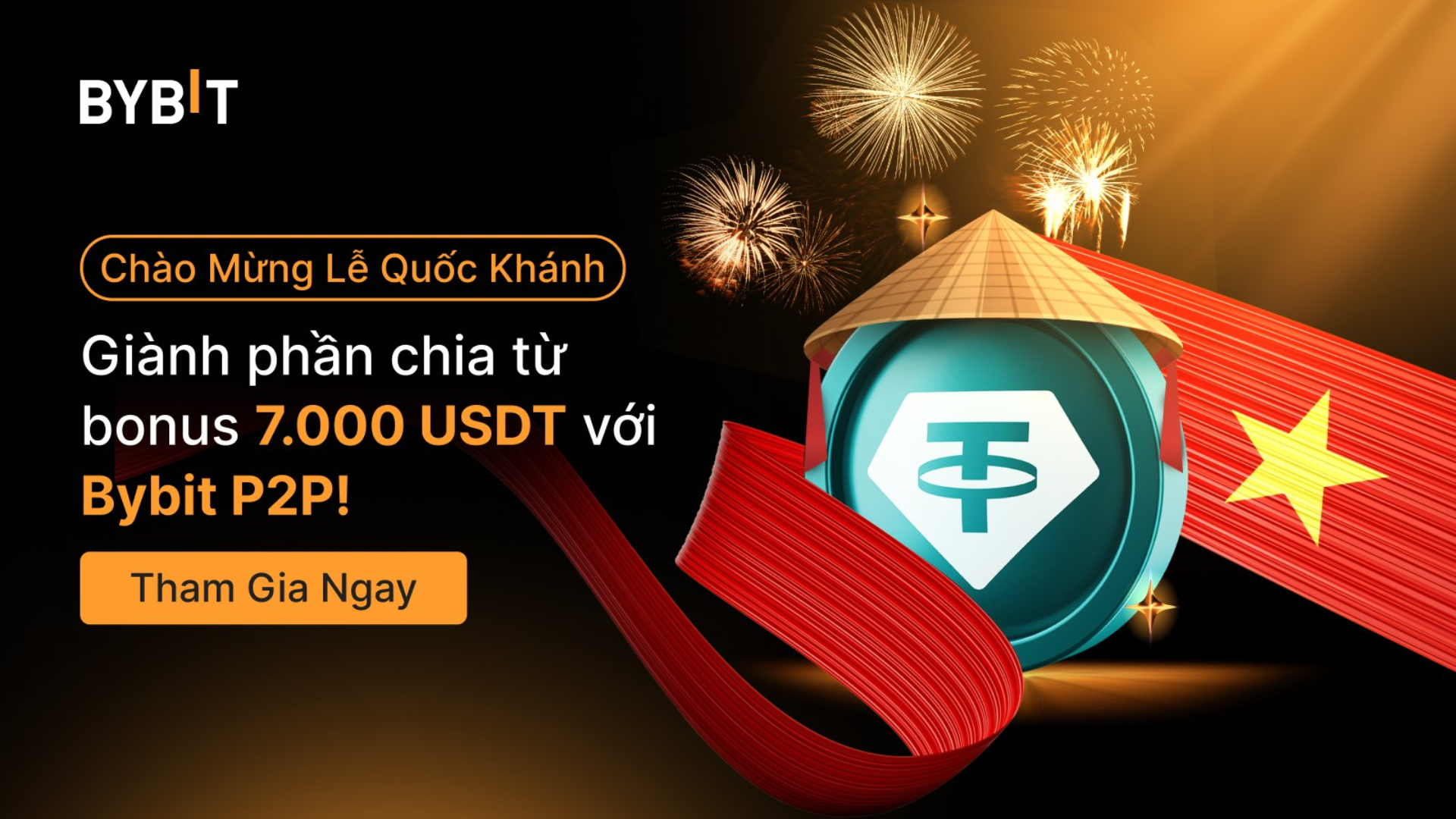 Hướng dẫn tham gia sự kiện chào mừng 2/9 nhận 7,000 USDT tại Bybit P2P