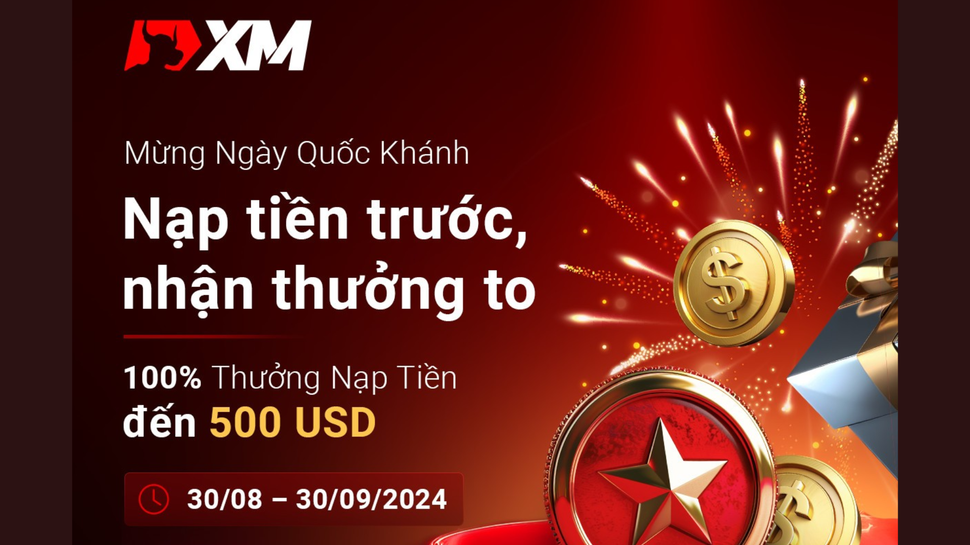 Nạp Tiền Nhận Thưởng Liền Tay Lên đến 500$ Tại Xm